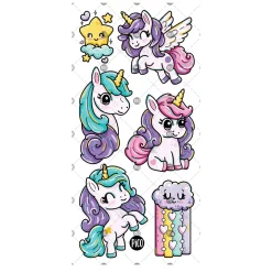 Outlet Tattoos Pico-rainbow Ponies Kids Temporary Tattoos|Diy & Activities