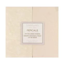 Sheets|Bedding>Jasxtek Taupe-2pk Percal Crib Sheet