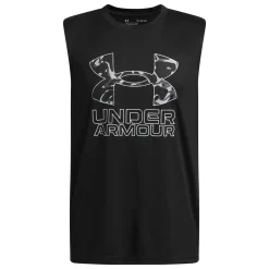 Sportswear|Tops>Under Armour Tech Hybrid Print Tank 8-16 Black