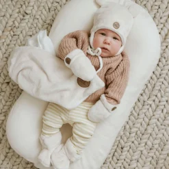 Snowsuits|Snowsuits>Petit Coulou Teddy bear gift box for baby (4 accessories) - Cream 0-6M