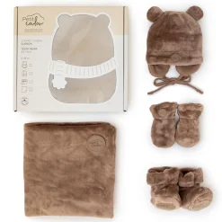 Outlet Teddy bear gift box for baby (4 accessories) - Moka 0-6M Kids/BOY Snowsuits|Snowsuits