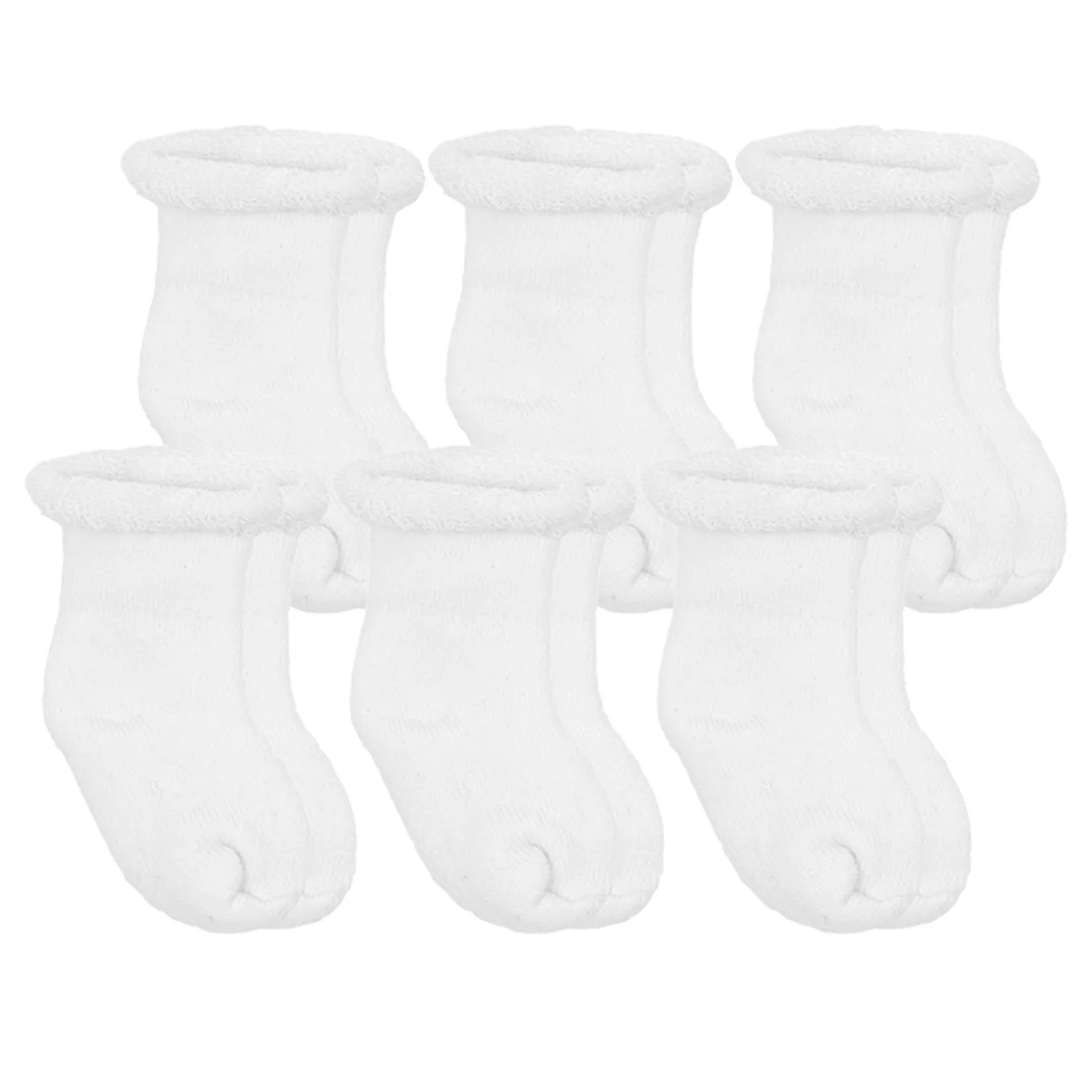 Socks|Underwear & Socks>Kushies Terry Sock (6) Newborn - White