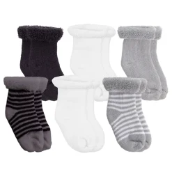 Socks|Underwear & Socks>Kushies Terry Socks (6) Newborn - Black