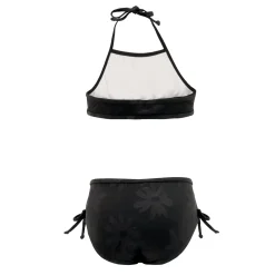 Swimsuits>Look Textured Daisies Bikini 3-14y Black
