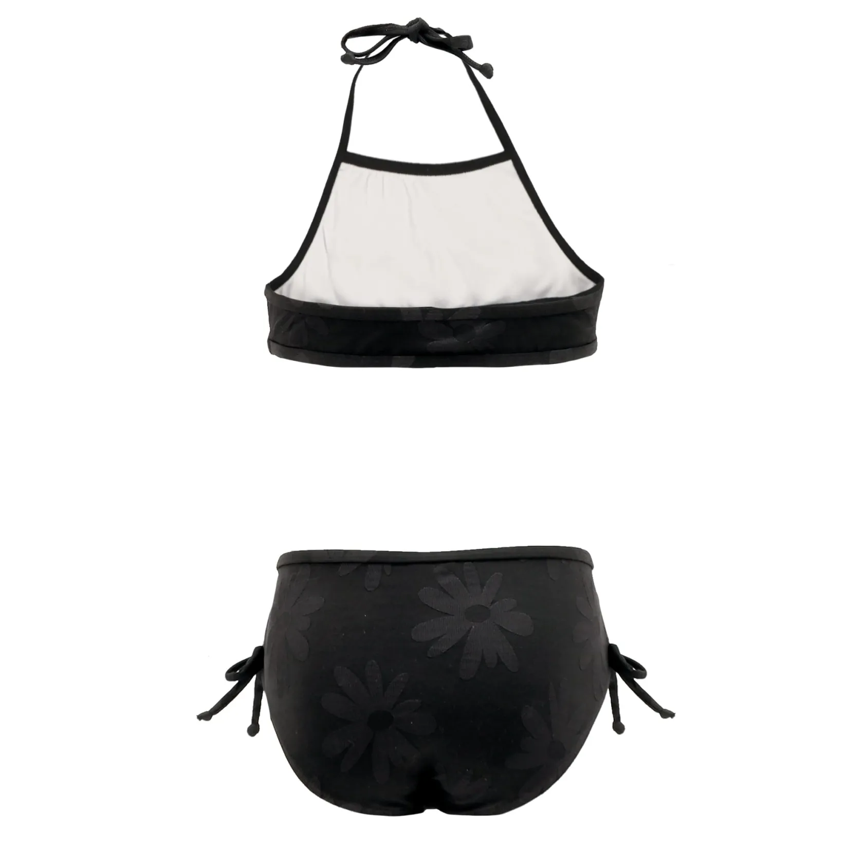Swimsuits>Look Textured Daisies Bikini 3-14y Black