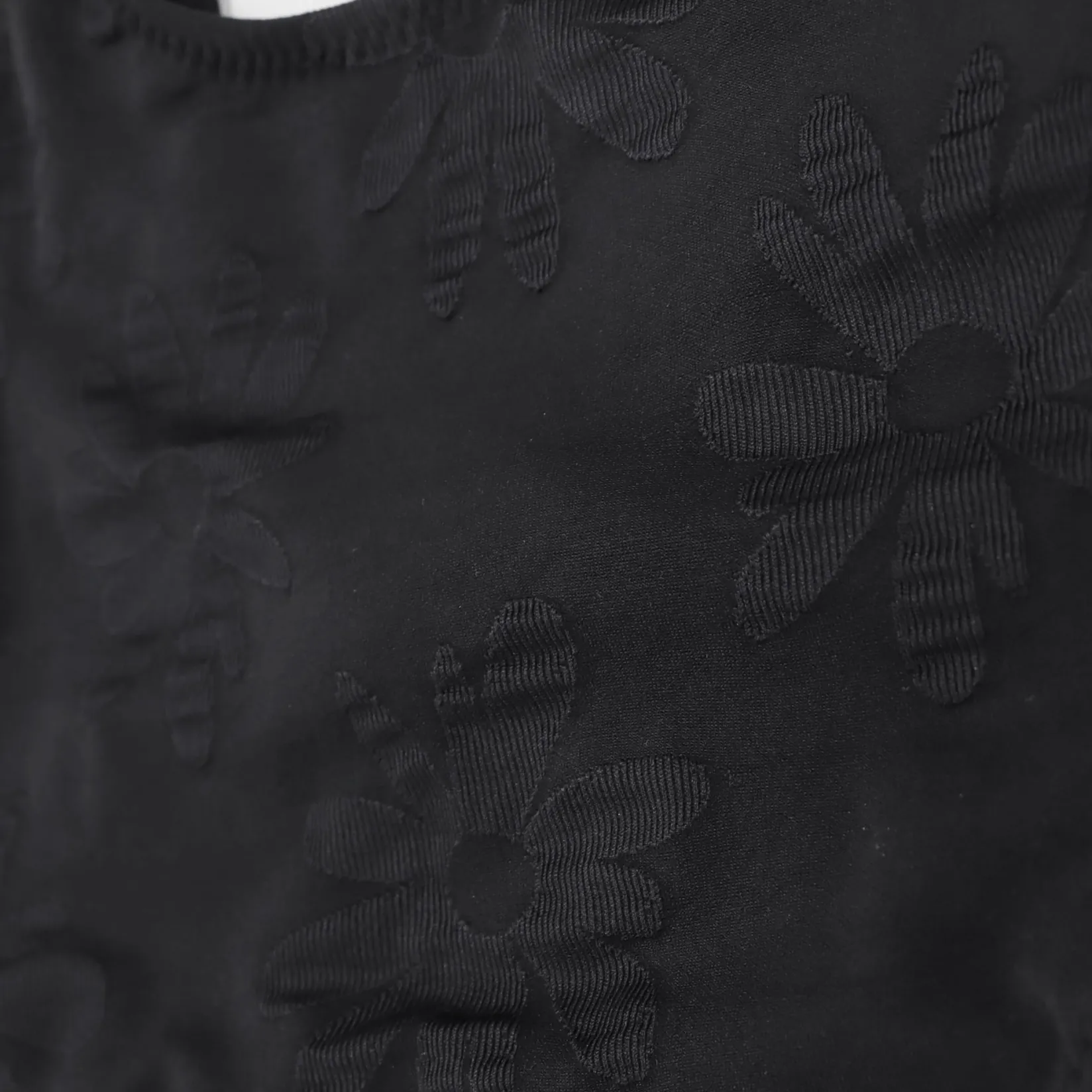 Swimsuits>Look Textured Daisies Swimsuit 2-14y Black