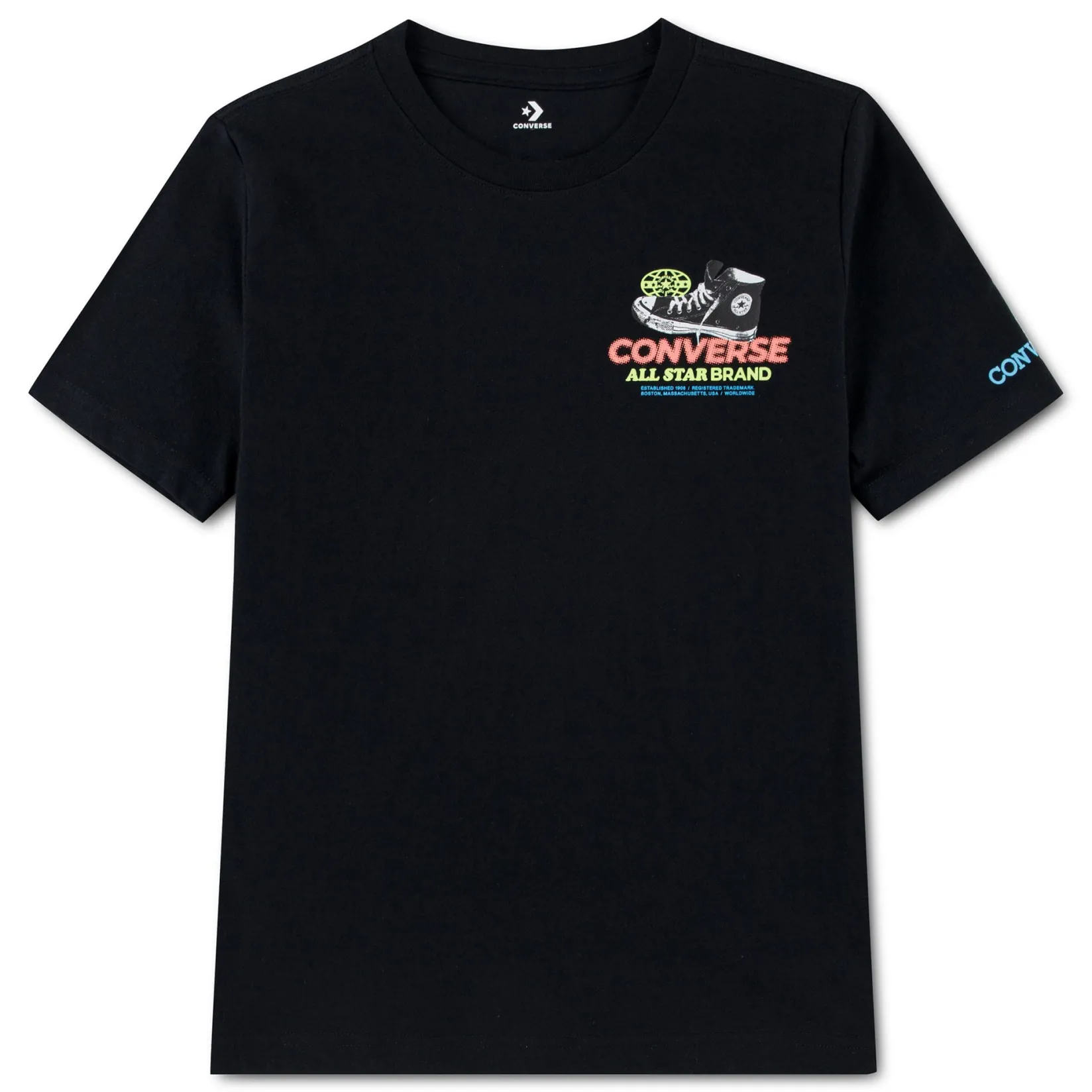 Tops>Converse Textured Sneaker T-shirt 8-16y Black