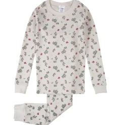 Pajamas & Bathrobes>Petit Lem Thermal Mistletoe Pajamas 2-7 Beige