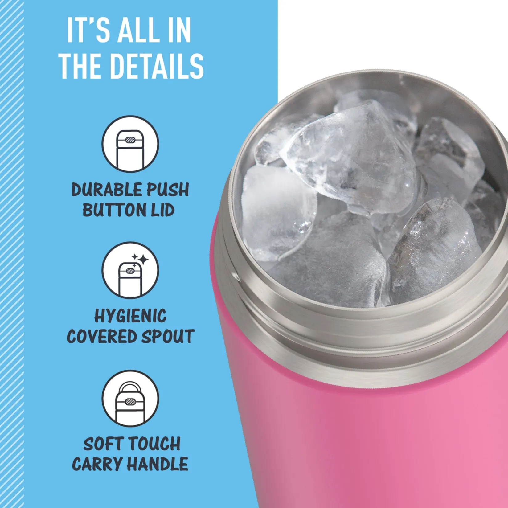 Tableware|Bottles & Insulated Bottles>Thermos Bottle 470ml - Neon Pink