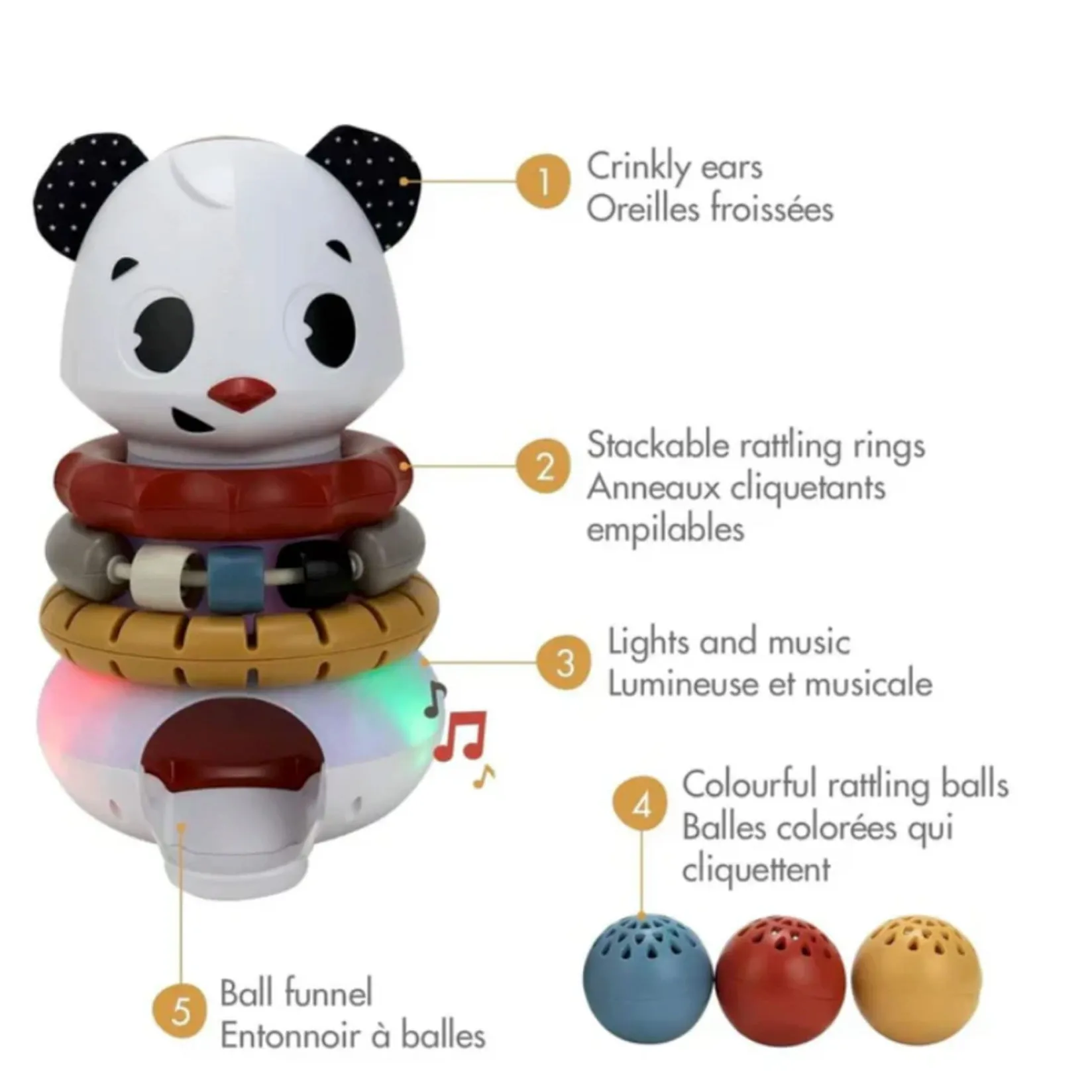 Sale Tiny Rocker Stacking Panda Toy Developmental Toys|Balls & Stacking Toys