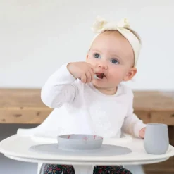 Tableware|Plates & Placemats>EZ PZ Fun Tiny Spoon Spoons (2) - Pewter Grey