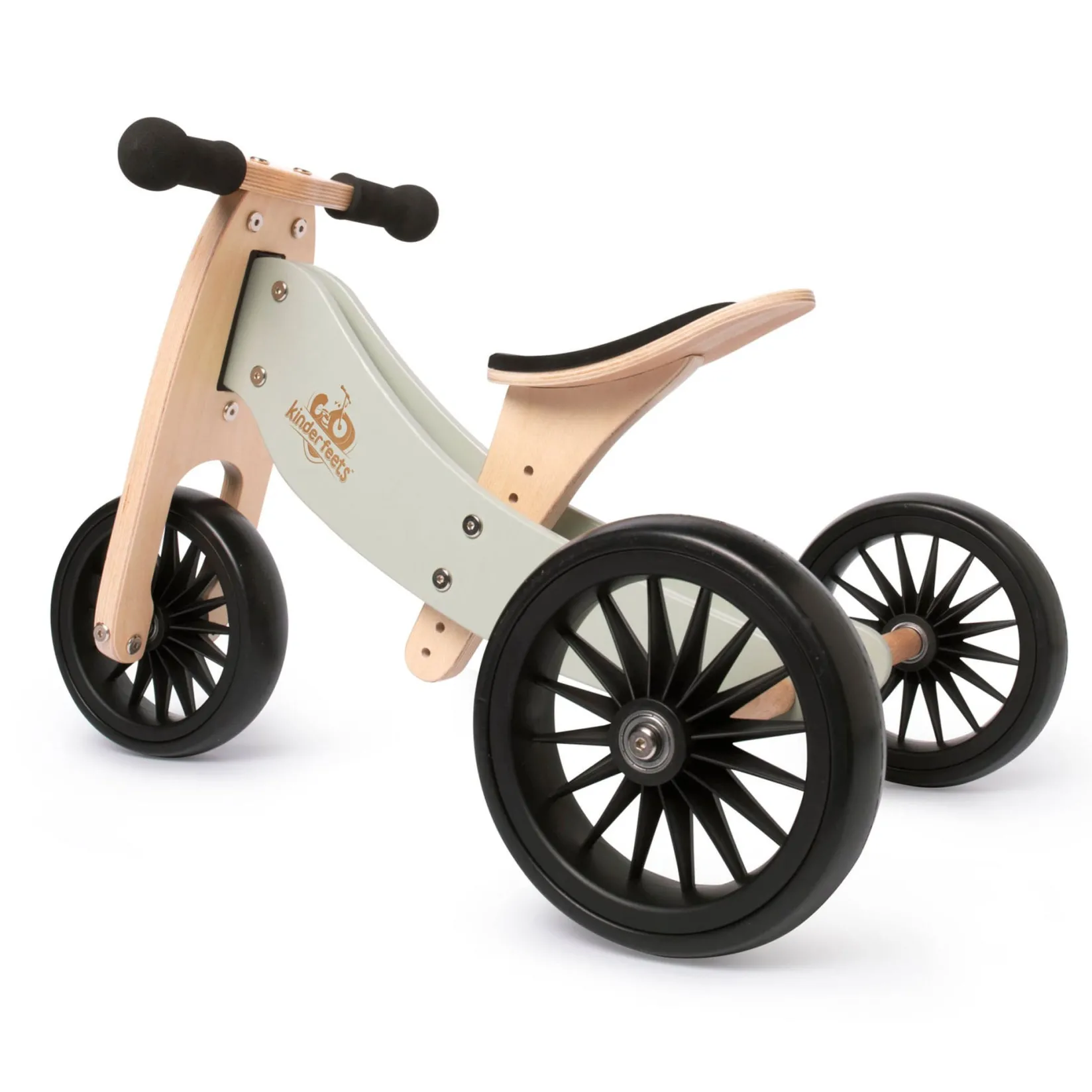 Bikes And Accessories|Bikes & Scooters>Kinderfeets Tiny Tot Balance Bike Plus 2 in 1 - Silver Sage