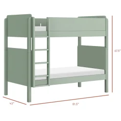 TipToe Bunk Bed - Taupe Twin, Full & Queen Beds