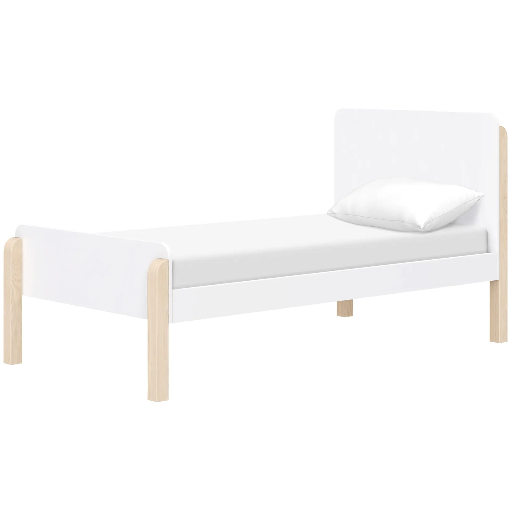 Discount TipToe Twin Bed - White and Washed Natural Twin, Full & Queen Beds