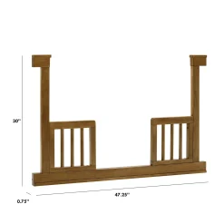 Discount Toddler Bed Conversion Kit - Natural Walnut Toddler Rails|Cribs & Mattresses