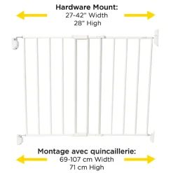 Gates & Safety>Safety 1st Top of Stairs Expanding Metal Gate - White