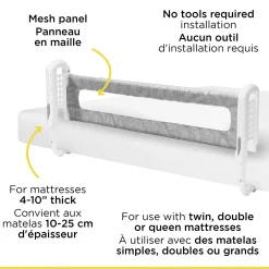 Top-of-Mattress Bed Rail - Grey Gates & Safety