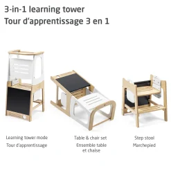 Toucan 3-In-1 Learning Tower - Natural White Learning Towers & Step Stools