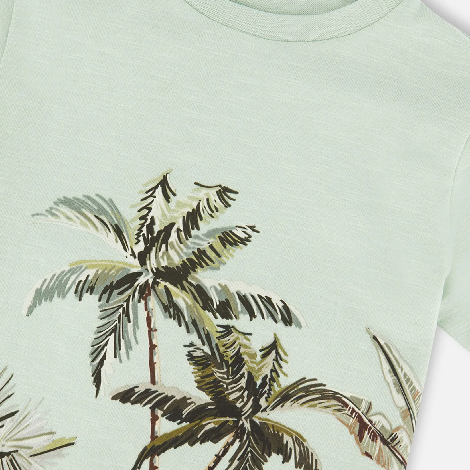 Tops>Deux par Deux Trail Safari T-shirt 3-6 Mint