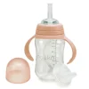 Breastfeeding|Tableware>Nouka Transitional Sippy/Weighted Straw Cup - Soft Blush