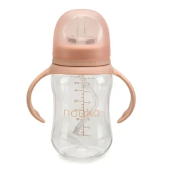 Breastfeeding|Tableware>Nouka Transitional Sippy/Weighted Straw Cup - Soft Blush