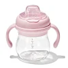 Tableware|Plates & Placemats>Oxo Tot Transitions Soft Spout Sippy Cup With Removable Handles 6oz - Blossom