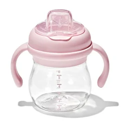 Tableware|Plates & Placemats>Oxo Tot Transitions Soft Spout Sippy Cup With Removable Handles 6oz - Blossom