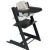 High Chairs & Booster Seats|High Chairs & Booster Seats>Stokke Tripp Trapp® High Chair V2 Black, Nordic Grey Cushion and ® Tray