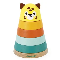 Developmental Toys|Balls & Stacking Toys>Janod Tropik - Stack-Your-Own Jaguar