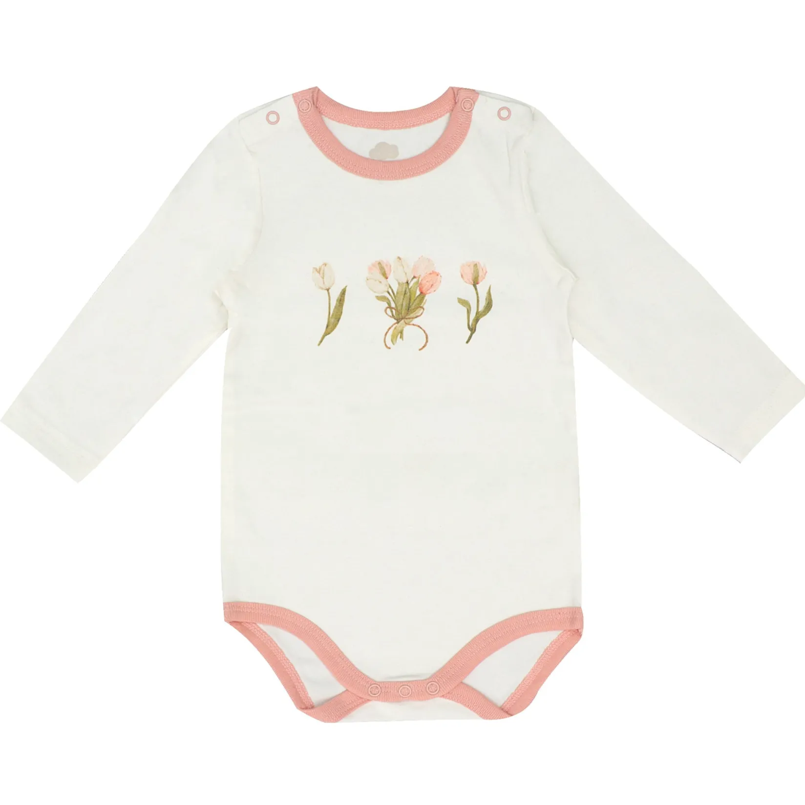 Preemie Clothing|Bodysuits>Mon Premier Tulips My First Bodysuit Premature-18m Ivory