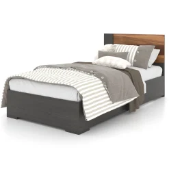 Best Twin Bed - Slate Walnut Twin, Full & Queen Beds