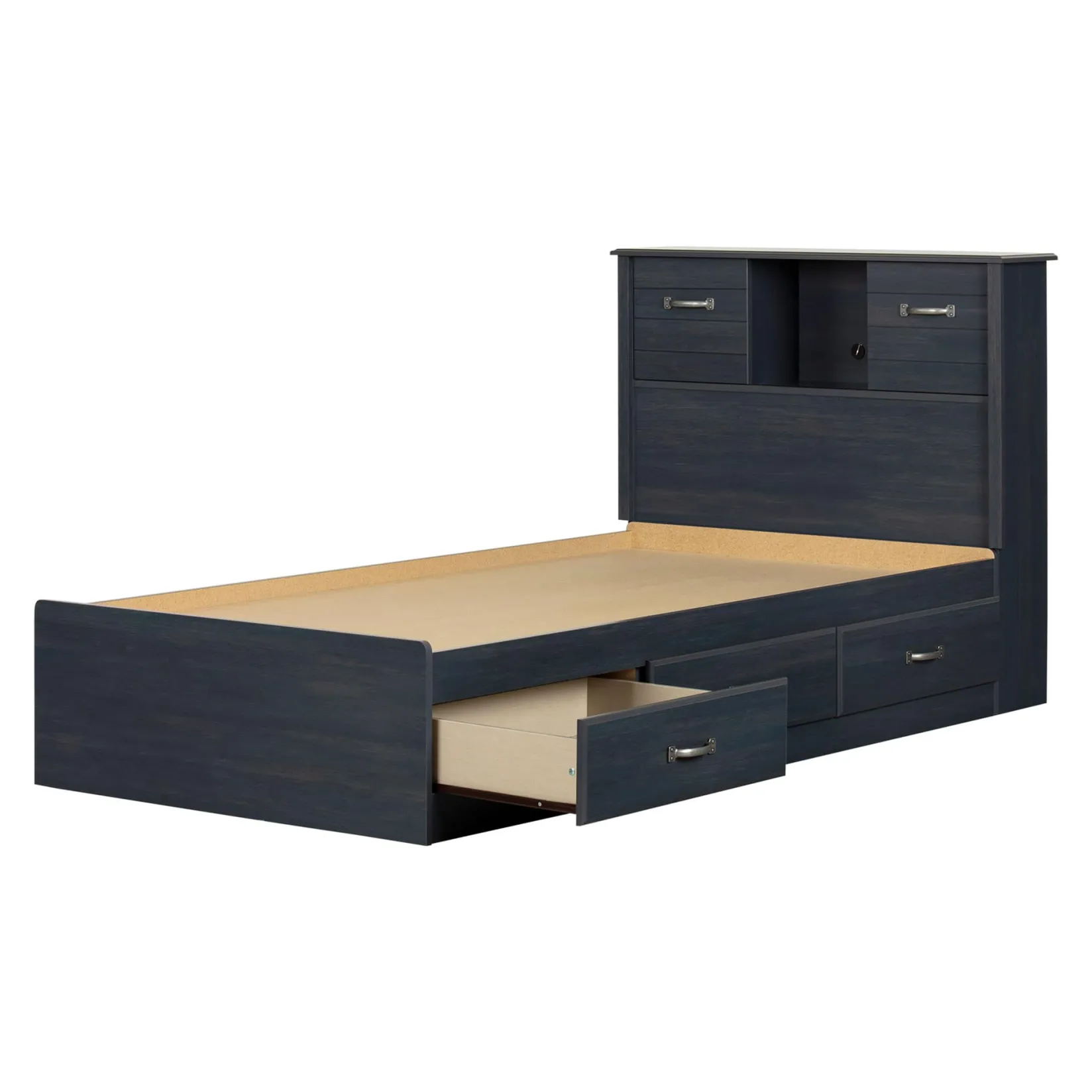 Twin, Full & Queen Beds>South Shore Twin Bed and Headboard Set - Ulysses Blueberry