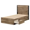 Twin, Full & Queen Beds>South Shore Twin Bed and Headboard Set - Arlen Weathered Oak