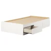 Twin, Full & Queen Beds>South Shore Twin Bed with 3 Drawers - Callesto Pure White