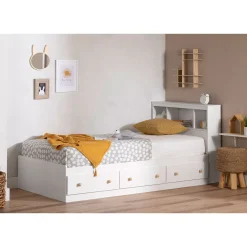 Hot Twin Bookcase Headboard - Summertime Pure White Twin, Full & Queen Beds