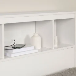 Hot Twin Bookcase Headboard - Summertime Pure White Twin, Full & Queen Beds