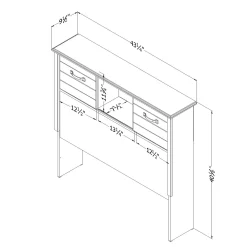 Clearance Twin Bookcase Headboard with Doors - Ulysses Blueberry Twin, Full & Queen Beds