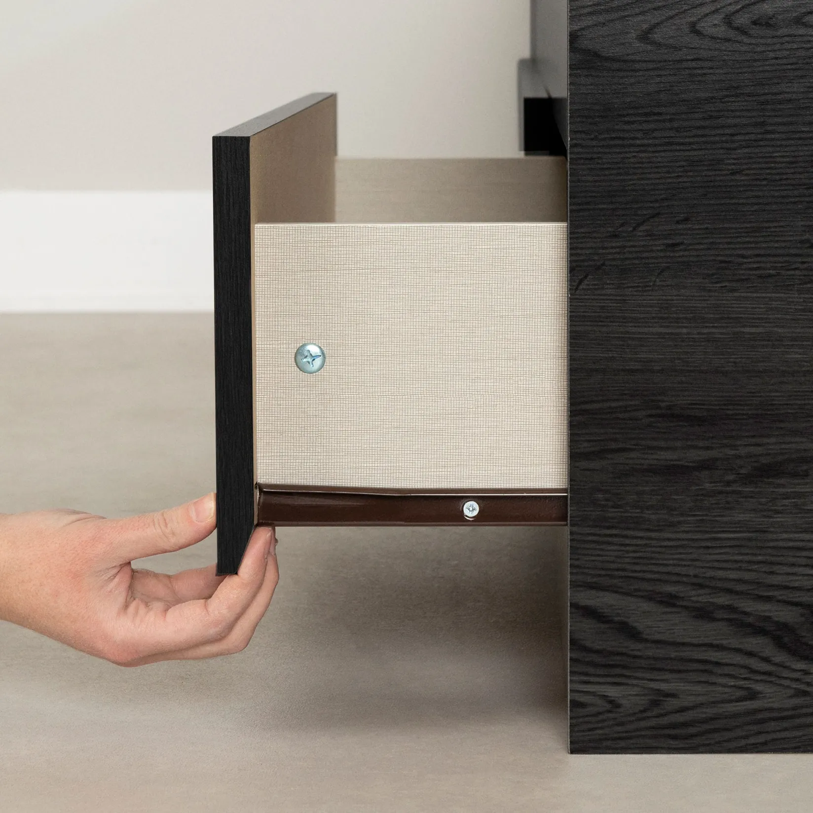 Twin, Full & Queen Beds>South Shore Twin Mates Bed with 3 Drawers - Hourra Gray Oak