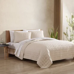 Comforters & Quilts|Twin Bedding>Cathay Home Twin Quilt Set - Cream