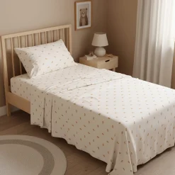 Sale Twin Sheet Set - Croissants Kids Sheets|Twin Bedding