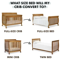 Online Twin/Full Size Bed Conversion Kit - Chestnut Finish Toddler Rails|Cribs & Mattresses