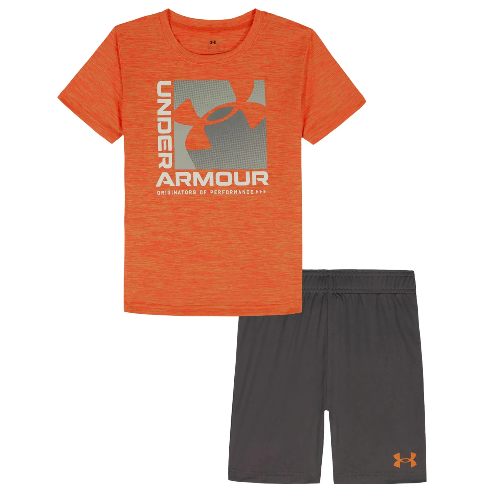 Sportswear|Outfit Sets>Under Armour Twist Logo Ss Set 2-4t Orange