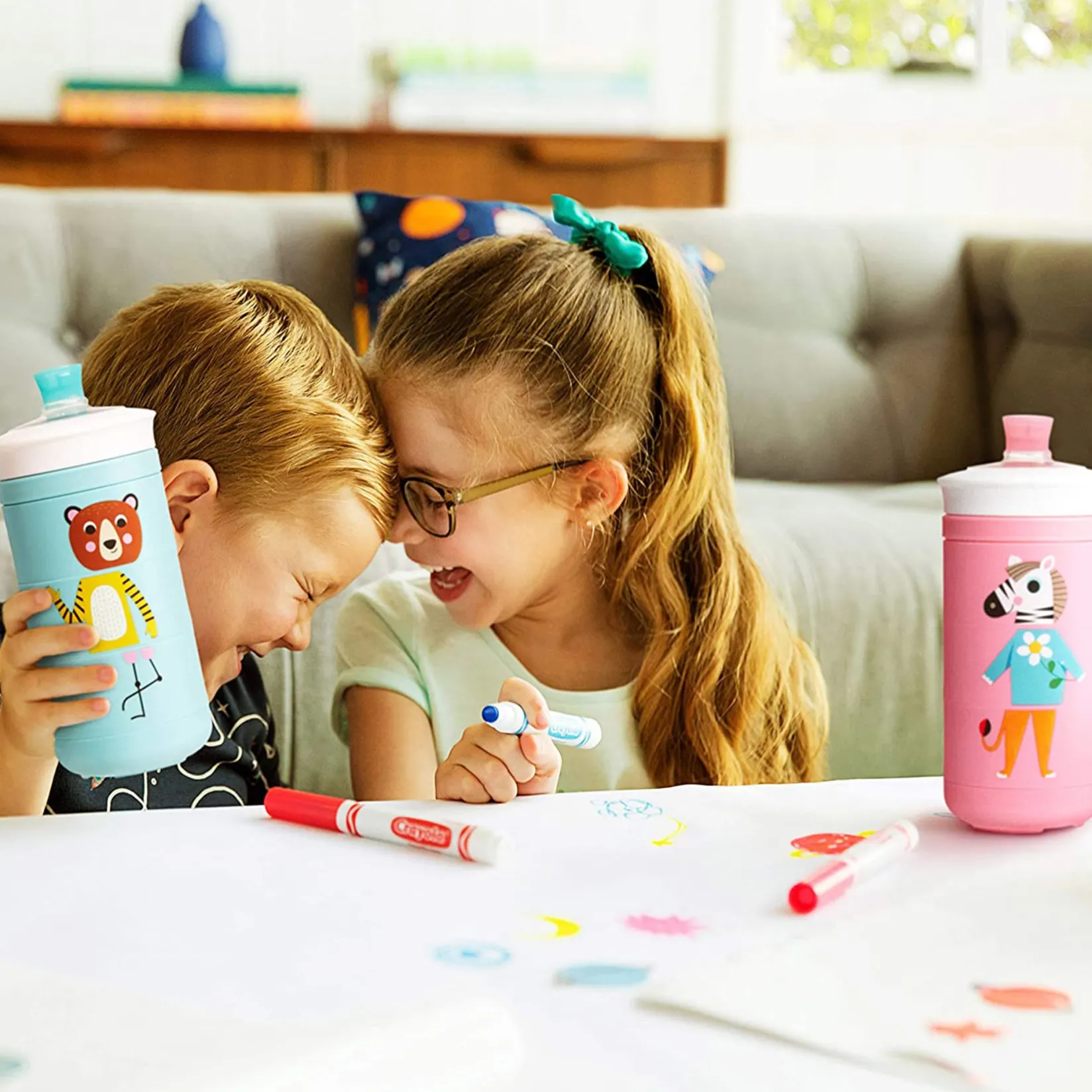 Sale Twisty 9oz Sippy Cup - Pink Animal Kids Tableware|Plates & Placemats