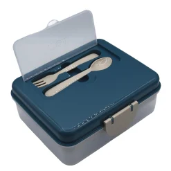 Breastfeeding|Snack Bags & Containers>Melii Two Tier Bento - Dark Blue