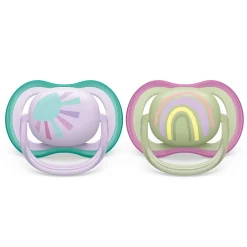 Discount Ultra Air Pacifier 0-6m Lilac Sun/Green Rainbow 2-pack Pacifiers & Clips|Pacifiers & Clips