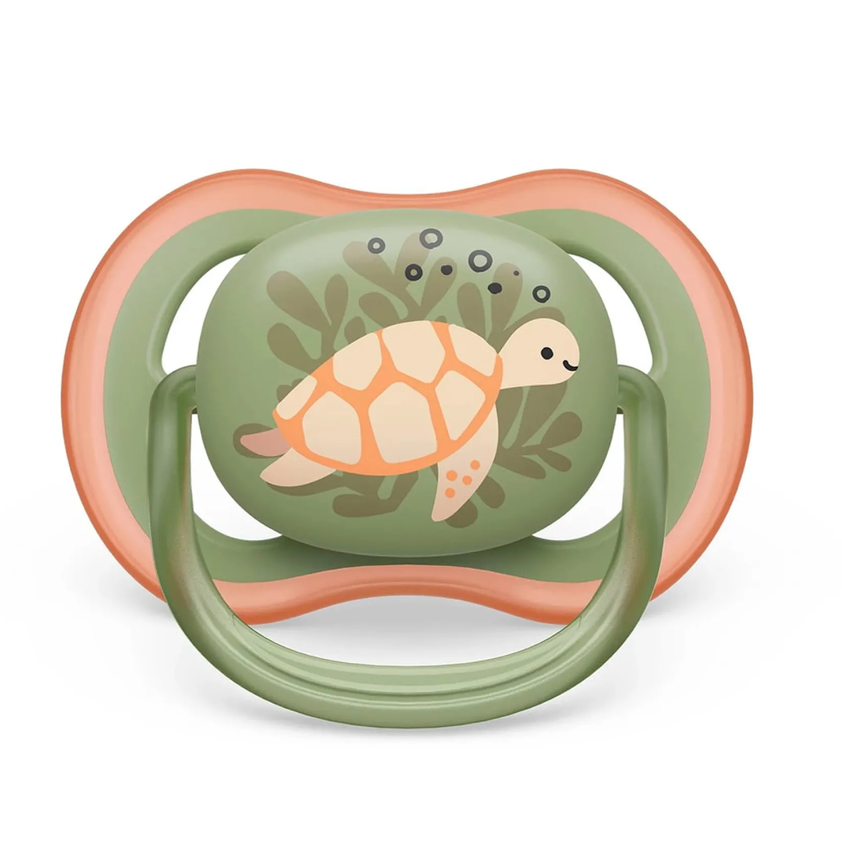 Pacifiers & Clips|Pacifiers & Clips>Philips Avent Ultra Air Pacifier 6-18m Orange Turtle / Green Whale 2-pack