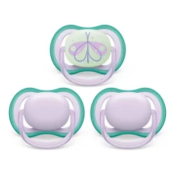 Pacifiers & Clips|Pacifiers & Clips>Philips Avent Ultra Air Pacifier Night Lila