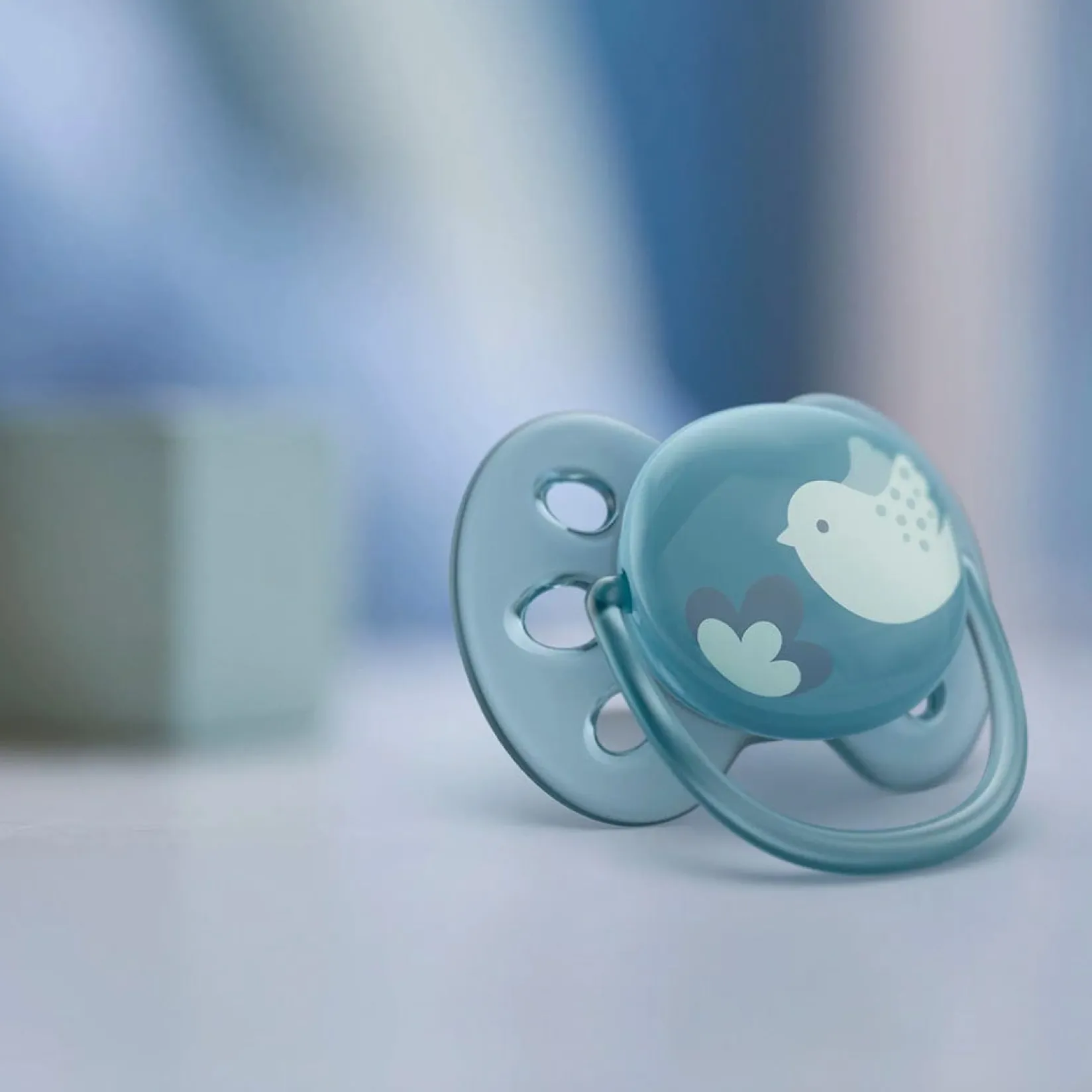Pacifiers & Clips|Pacifiers & Clips>Philips Avent Ultra Soft Pacifier 6-18m Blue Dove / Silver Leaf 2-pack