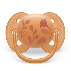 Ultra Soft Pacifier 6-18m Violet Puppy / Orange Leaves 2-pack Pacifiers & Clips|Pacifiers & Clips