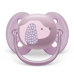 Ultra Soft Pacifier 6-18m Violet Puppy / Orange Leaves 2-pack Pacifiers & Clips|Pacifiers & Clips